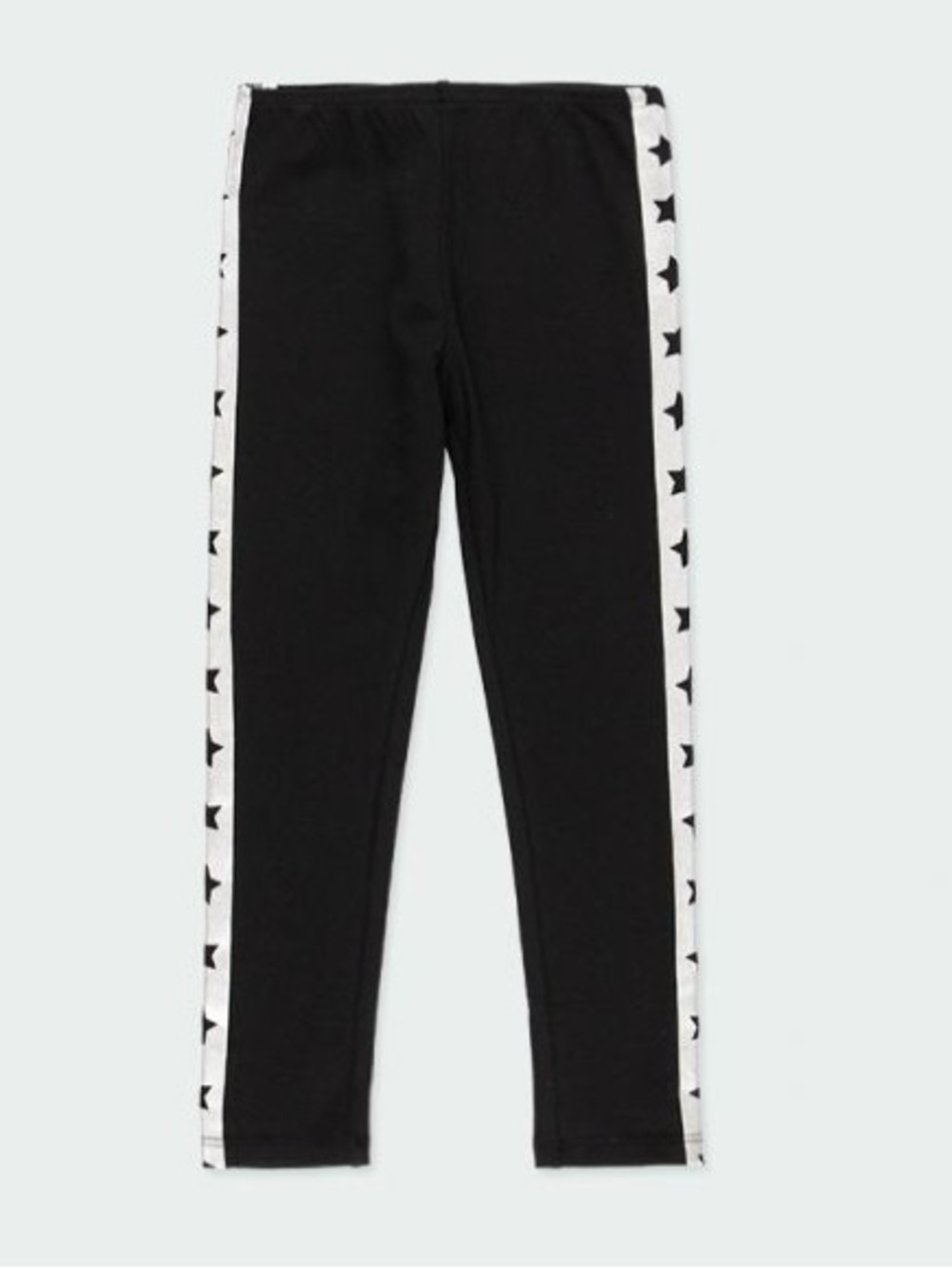 Kids Black Star-Striped Leggings
